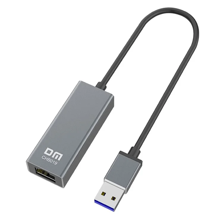 DM CHB019 USB 3.0 to Gigabit Ethernet Adapter Aluminum Alloy Network Converter with 15cm Cable