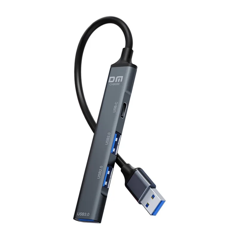 DM CHB080 USB-Hub mit 3 Anschlüssen USB 3.0 + 2 USB 2.0 Erweiterungsdock mit Type-C Power Delivery für USB-Stick / Festplatte