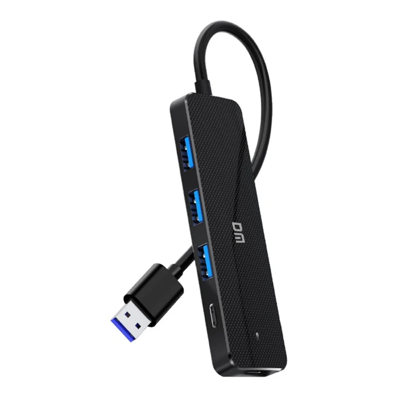 DM CHB037 4 Port USB Hub USB 3.2 High Speed 5Gbps Data Transfer Adapter For Multiple Devices