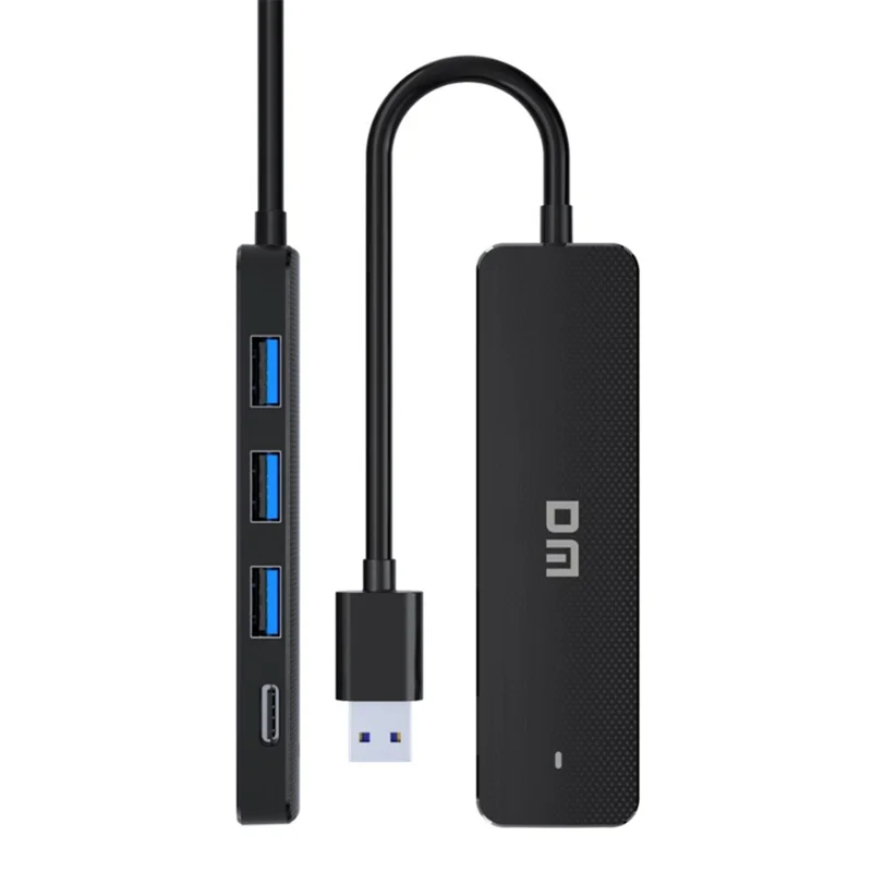 DM CHB037 4 Port USB Hub USB 3.2 High Speed 5Gbps Data Transfer Adapter For Multiple Devices