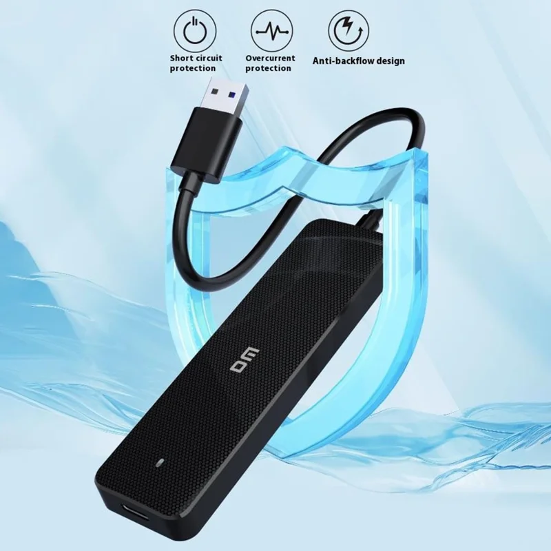 DM CHB037 4 Port USB Hub USB 3.2 High Speed 5Gbps Data Transfer Adapter For Multiple Devices