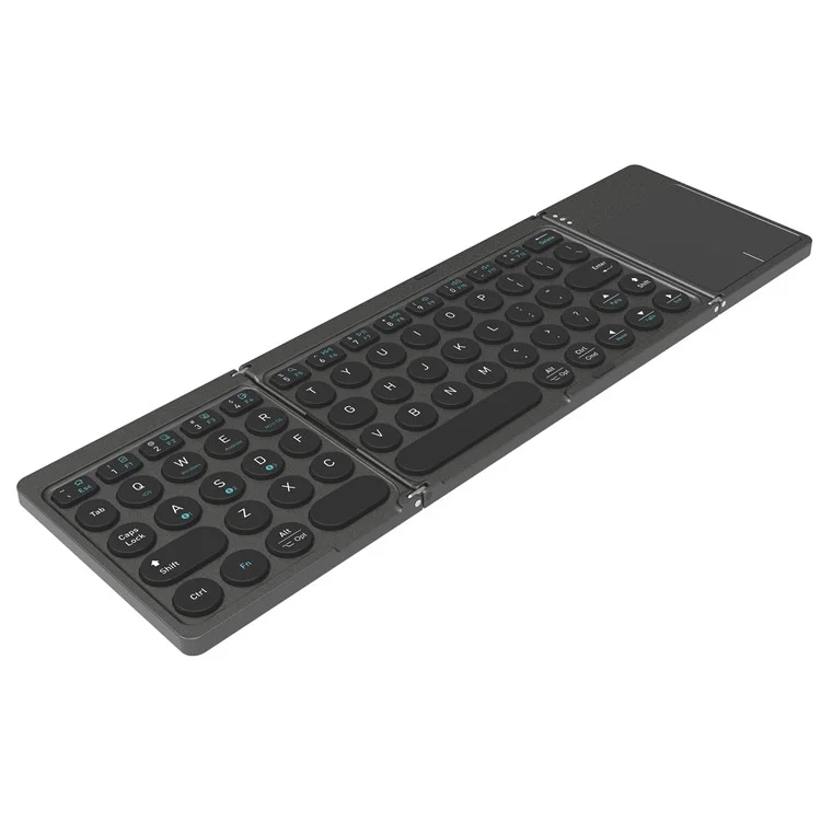 KF86 MAX Foldable Wireless Bluetooth-Compatible Keyboard with Touchpad - Grey