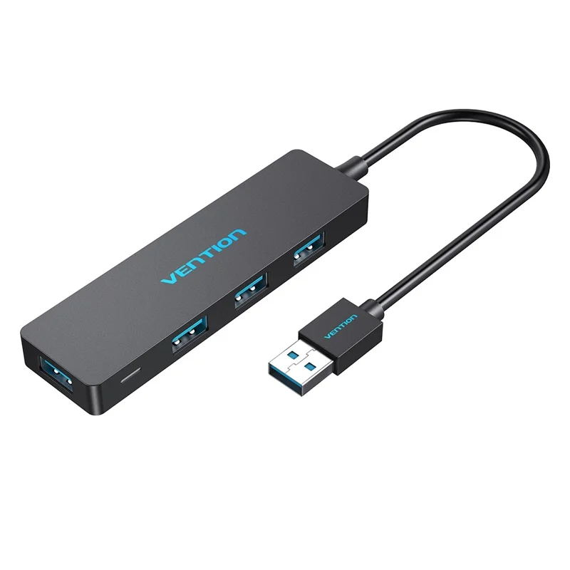 VENTION CHKBB 4 Ports USB 3.0 Hub High Speed Data Transfer Docking Station for Desktop PC / Laptop