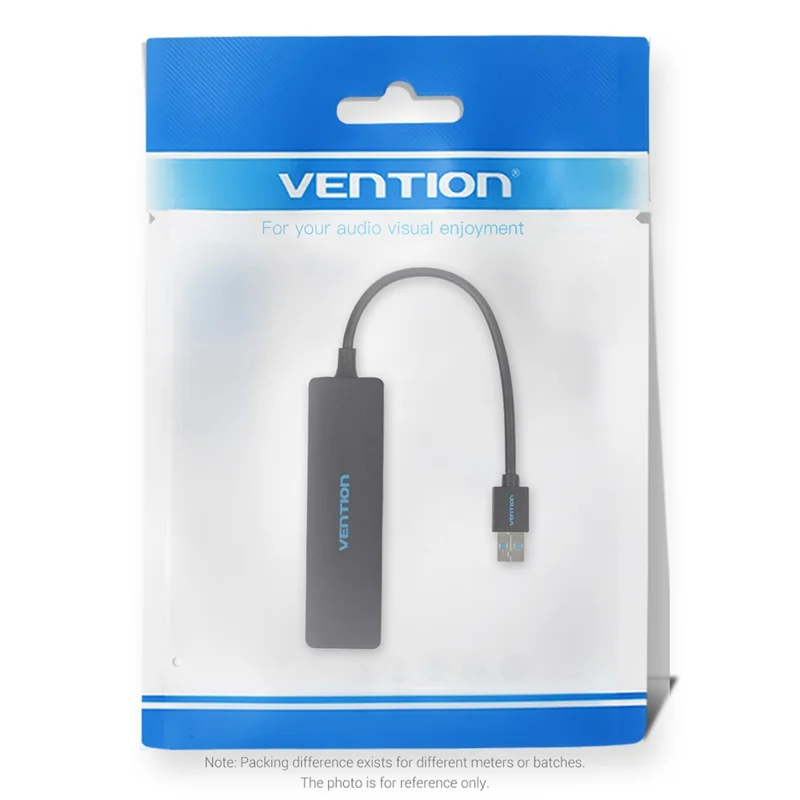 VENTION CHKBB 4 Ports USB 3.0 Hub High Speed Data Transfer Docking Station for Desktop PC / Laptop