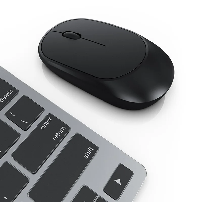 B666+MS-800 Set Tastiera e Mouse Bluetooth Wireless Silenziosi per iOS / Android / Windows - Bianco