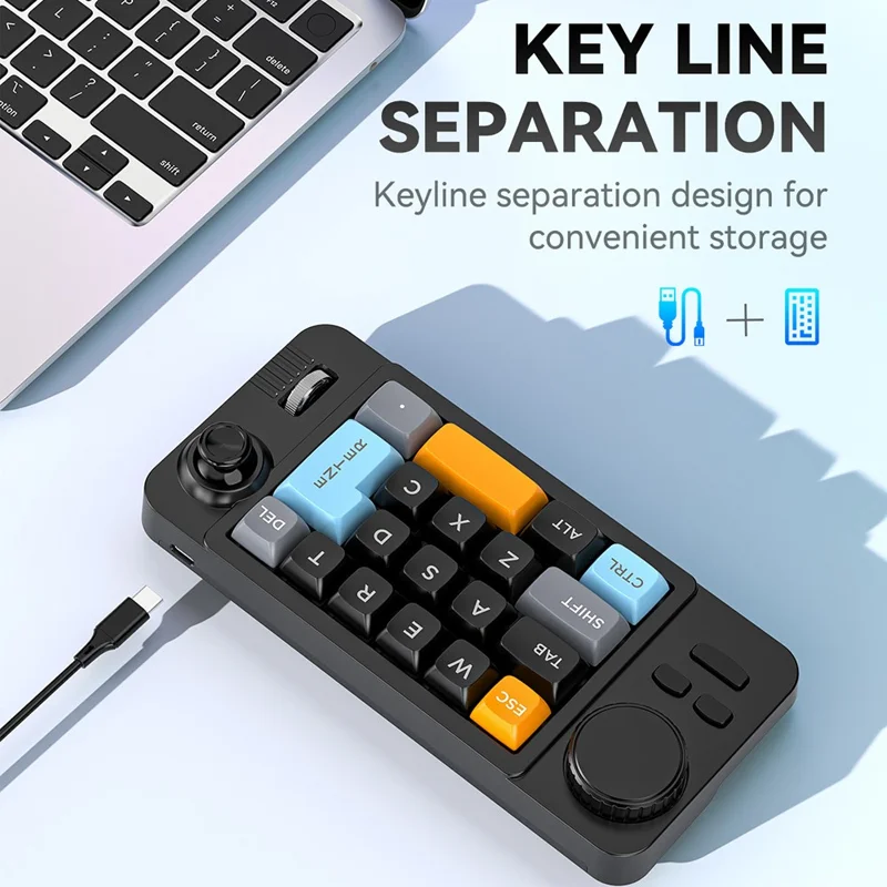 Teclado Gaming K811 de 19 Teclas con Retroiluminación RGB - Mecánico Programable - Negro