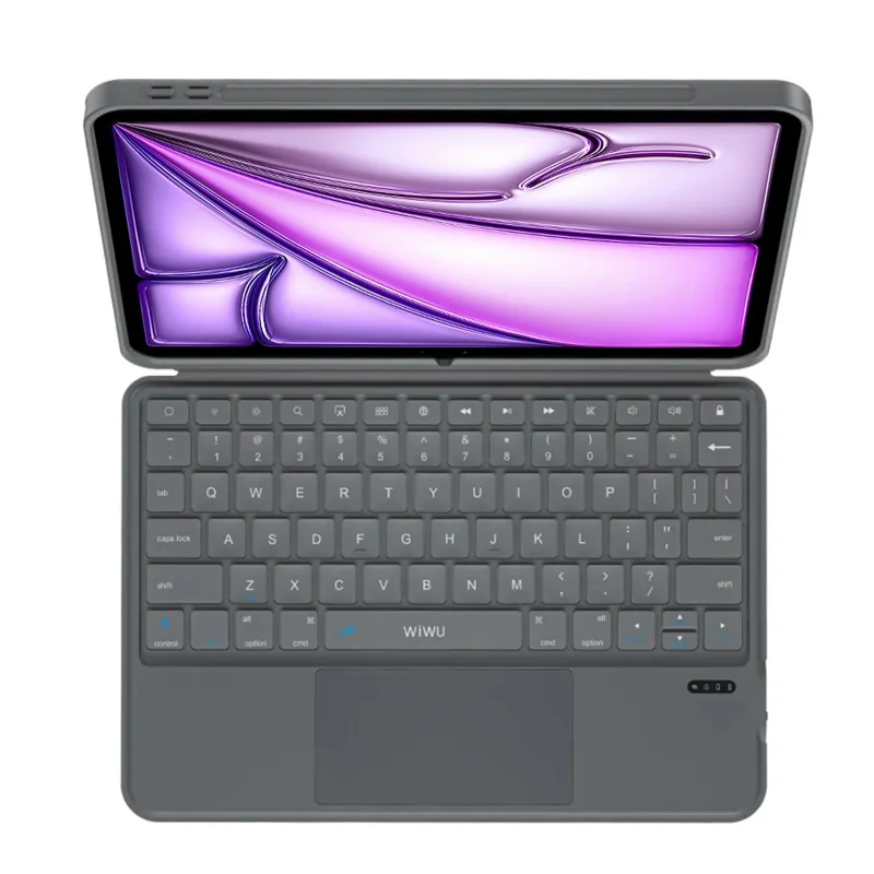 WIWU MK-005 For iPad Air 13 (2024) 3 in 1 Magnetic Bluetooth-compatible Keyboard Full Coverage Leather Case