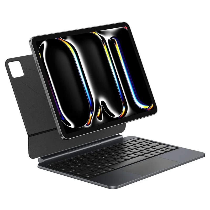 WIWU MK-004 For iPad Pro 13 (2024) Magnetic Wireless Bluetooth-compatible Keyboard Leather Case Magic Keyboard