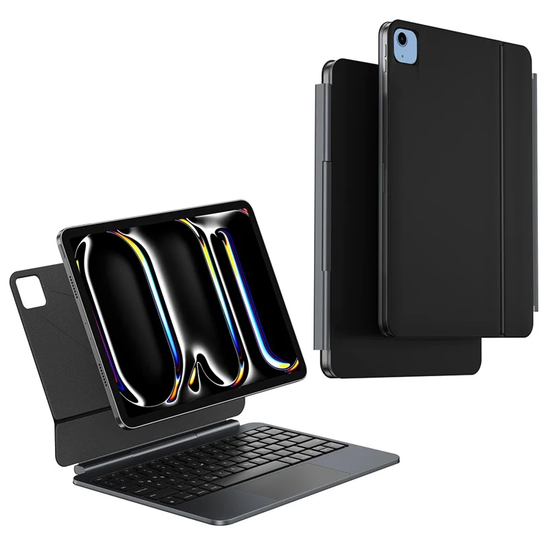 WIWU MK-004 For iPad 10.9 (2022) Bluetooth-Compatible Keyboard Magnetic Leather Tablet Protective Case