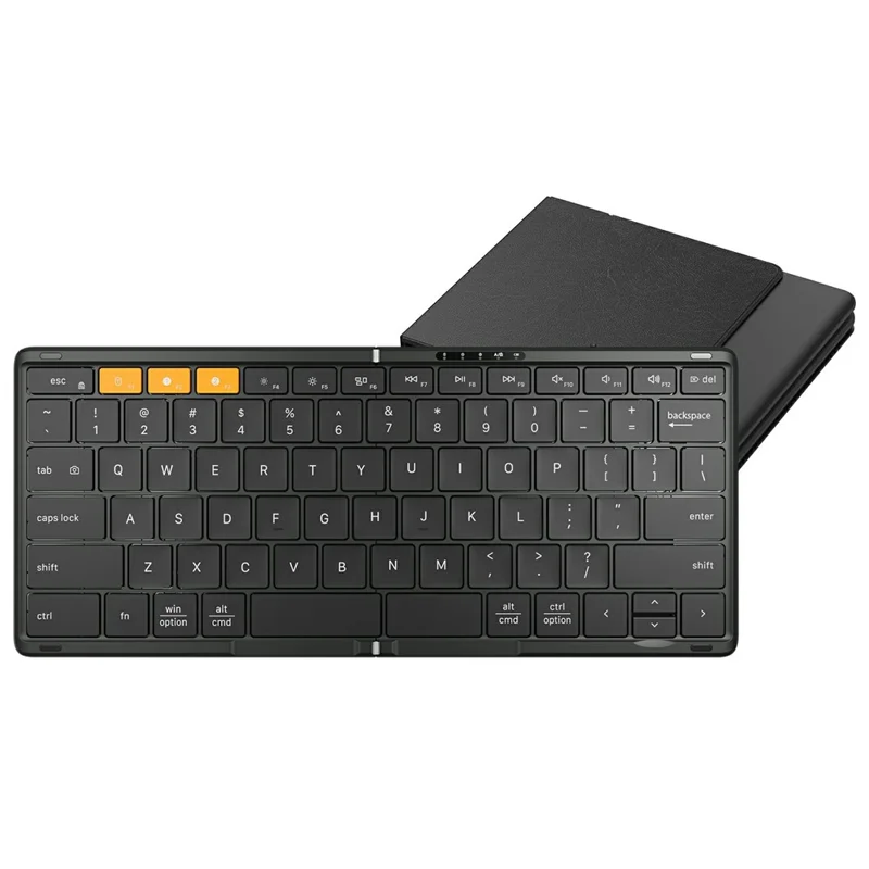 DF010 Foldable Bluetooth-Compatible Keyboard 79 Keys Ultra Slim Keyboard for Windows / Android / iOS