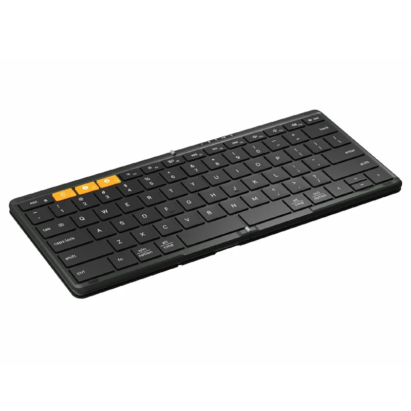 DF010 Foldable Bluetooth-Compatible Keyboard 79 Keys Ultra Slim Keyboard for Windows / Android / iOS