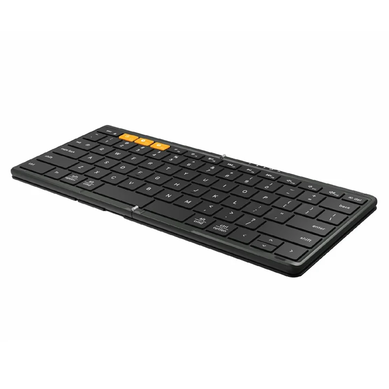 DF010 Foldable Bluetooth-Compatible Keyboard 79 Keys Ultra Slim Keyboard for Windows / Android / iOS