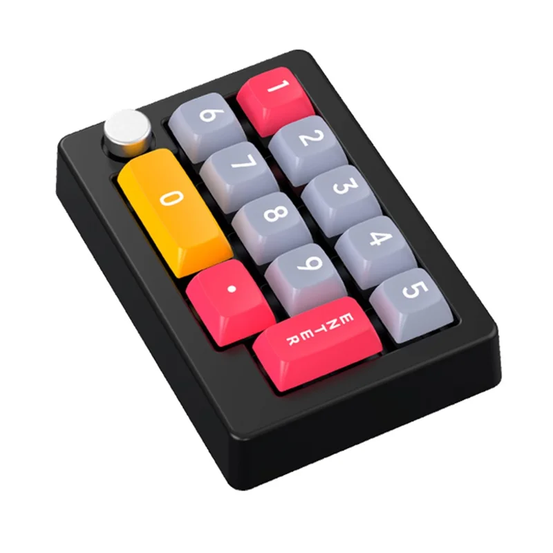 MKESPN K808 Mini Mechanical Keyboard 13 Keys Hot-Swappable RGB Backlit Programmable Keypad - Black