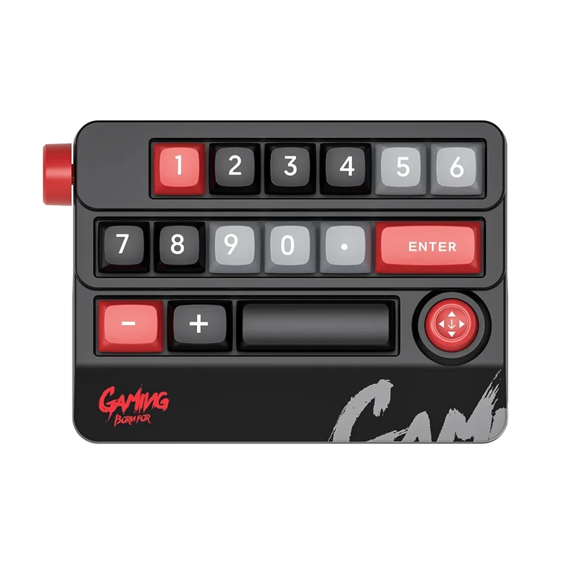 MKESPN K809 Mechanical Gaming Keyboard Macro Keys RGB Backlit Hot-Swappable Keypad with Type-C Detachable Cable - Black