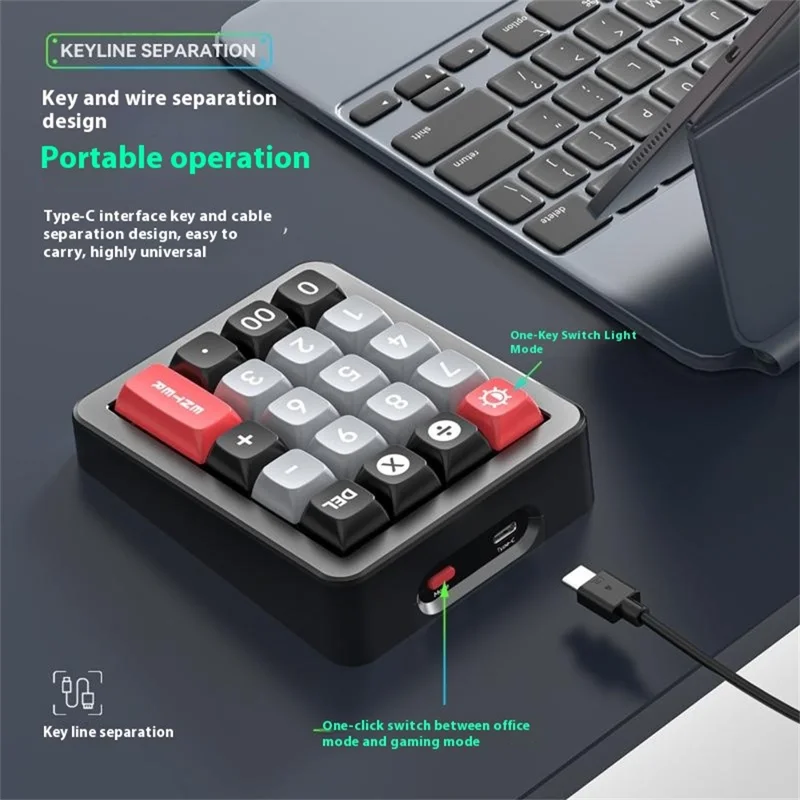 MKESPN K812 Gaming Mechanical Keyboard RGB Backlit Hot-Swappable Macro Programmable Keypad - Black