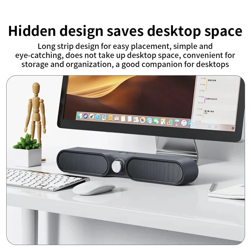 TRANYOO T-B3 Desktop Bluetooth-compatible Speaker FM Radio Subwoofer with Volume Control Button