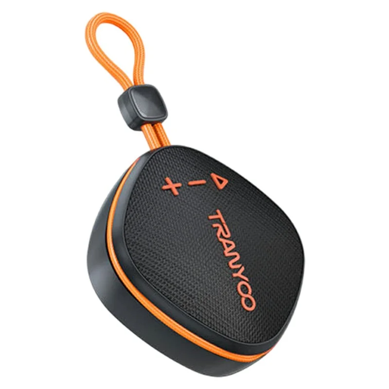 TRANYOO T-B16 Alto-falante Portátil Bluetooth para Uso Externo com Rádio FM e Cartão TF - Preto+Laranja