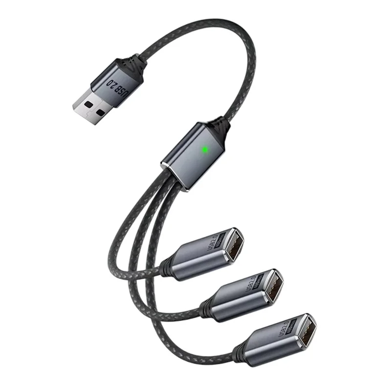 3 in 1 USB Hub Splitter 3 Port USB Expansion Cable High Speed Data Transfer Charging Splitter