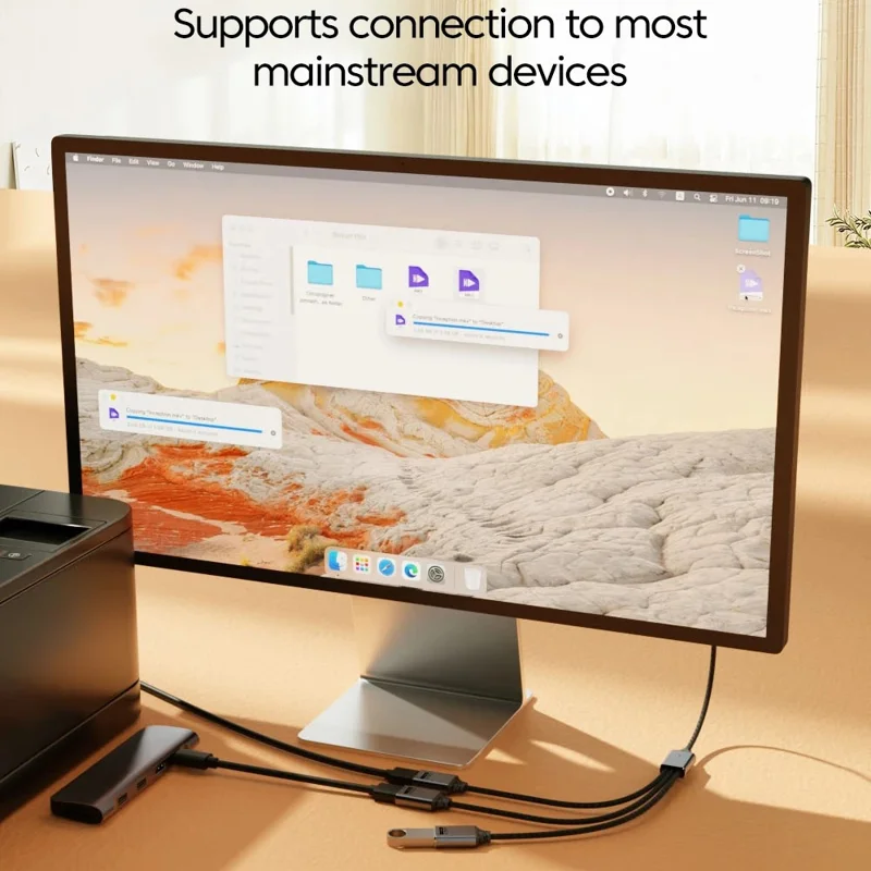 3 in 1 USB Hub Splitter 3 Port USB Expansion Cable High Speed Data Transfer Charging Splitter