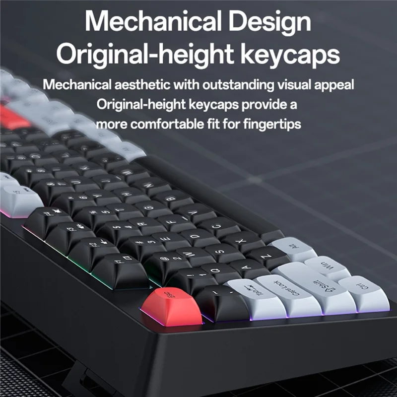 YESIDO KB44 104 Toetsen Gebonden Toetsenbord met RGB Achtergrondverlichting Stil Mechanisch Toetsenbord, Engelse Versie