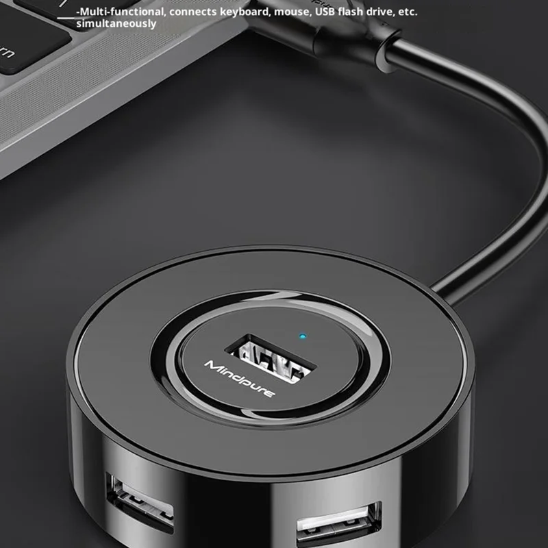 MINDPURE US034 0.3m Cabled USB Hub 4 Port Docking Station USB 2.0 Splitter Adapter for Laptop  /  Notebook  /  Tablet - Type-C