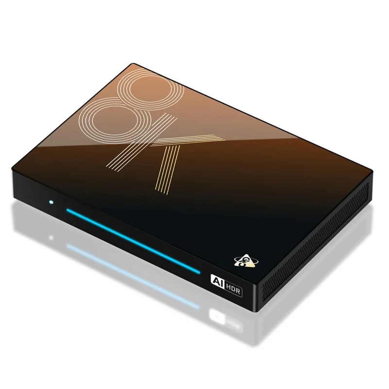 H96 MAX M9S Android 14.0 TV Box 4GB RAM + 32GB ROM 8K Ultra HD Streaming Device 1000M LAN WiFi 6 BT5.4 - US Plug