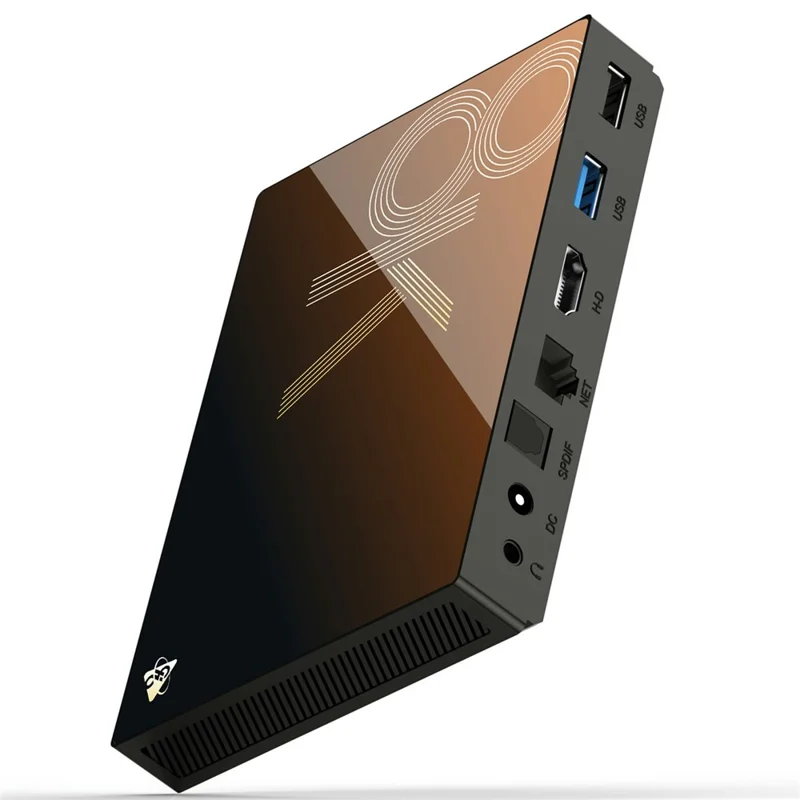 H96 MAX M9S Android 14.0 TV-Box 8GB RAM + 128GB ROM 8K Ultra HD Streaming-Gerät 1000M LAN WLAN 6 BT5.4 - UK-Stecker