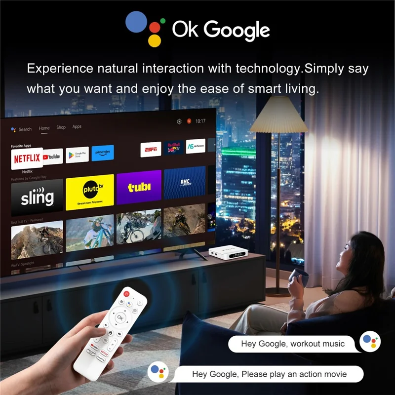 Caja de TV Android H96 Max H618 Plus 4+128GB WiFi 6 Bluetooth-Compatible 8K Ultra HD Smart TV - Blanco / Enchufe AU