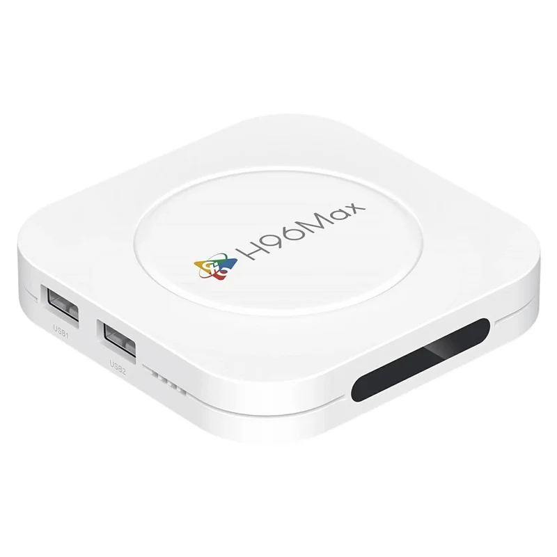 H96 MAX M1 Plus 8K Intelligent Android TV Box 4+32GB WiFi6 BT5.4 Voice Assistant Media Player - White  /  US Plug