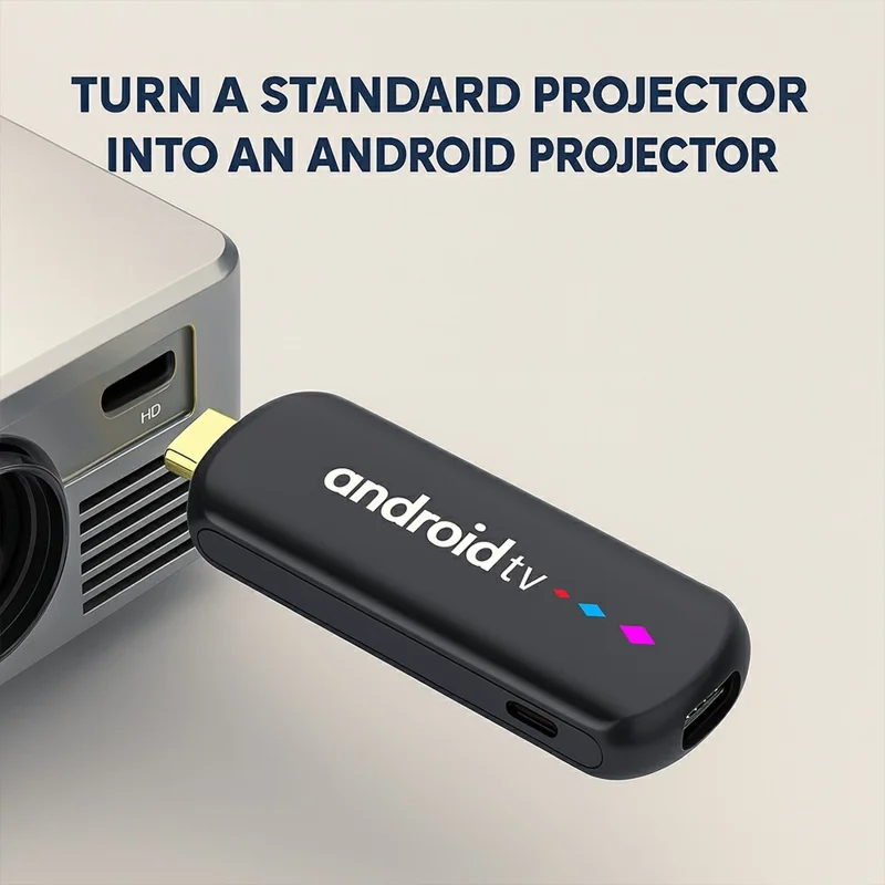 H96 MAX S905L3 2+16GB TV Stick 4K Android TV Box HDR Streaming Player WiFi Bluetooth-Compatible Smart TV Stick - Black