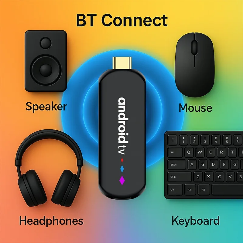 H96 MAX S905L3 2+16GB TV Stick 4K Android TV Box HDR Streaming Player WiFi Bluetooth-Compatible Smart TV Stick - Black