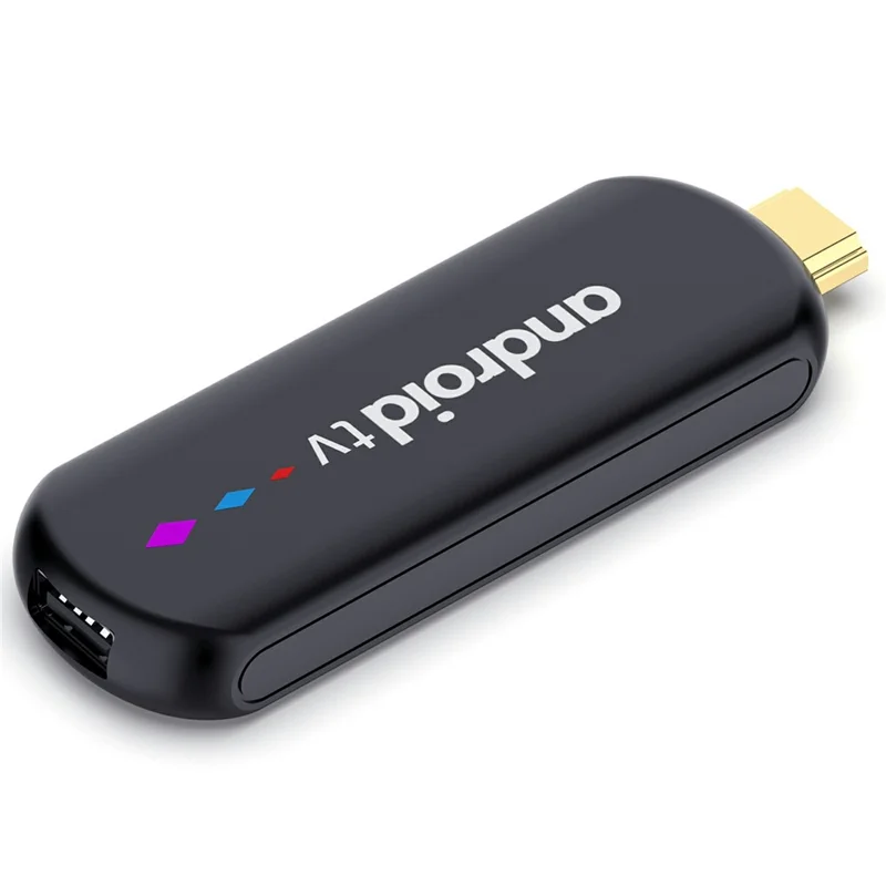 H96 MAX S905L3 2+16GB TV Stick 4K Android TV Box HDR Streaming Player WiFi Bluetooth-Compatible Smart TV Stick - Black