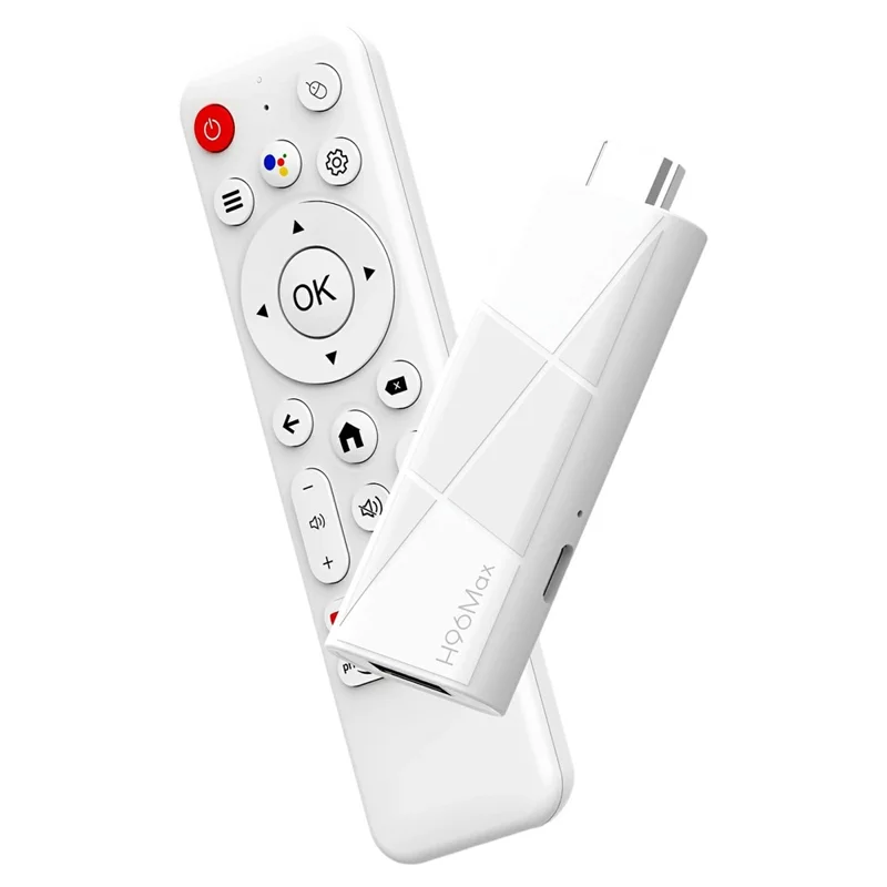 H96 MAX RK3518 2+16GB Android 14.0 TV Stick 4K Smart TV Box WiFi Bluetooth-Compatible Mini TV Stick - White