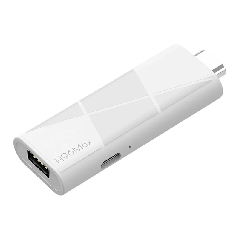 H96 MAX RK3518 2+16GB Android 14.0 TV Stick 4K Smart TV Box WiFi Bluetooth-Compatible Mini TV Stick - White