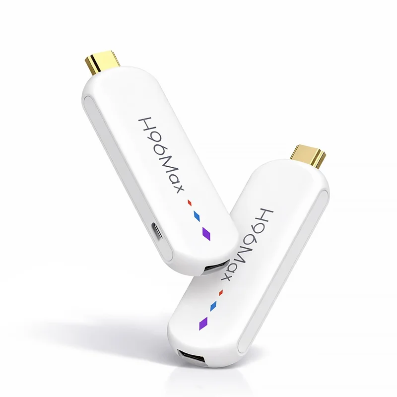 H96 MAX M20 L3 Android 14 TV Stick 4K HDR Streaming Media Player with Google Voice Assistant 2GB + 16GB - White