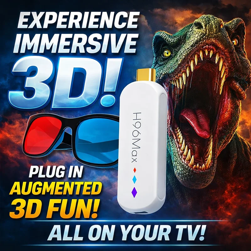 H96 MAX M20 L3 Android 14 TV Stick 4K HDR Streaming Media Player with Google Voice Assistant 2GB + 16GB - White