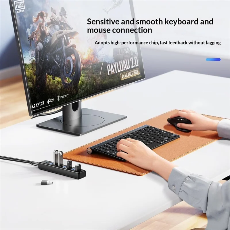 ORICO PW7U-U3 7-Port-USB-3.0-Hub 5 Gbps Datenübertragung mit Stromversorgungsanschluss 1 m Kabellänge – Schwarz