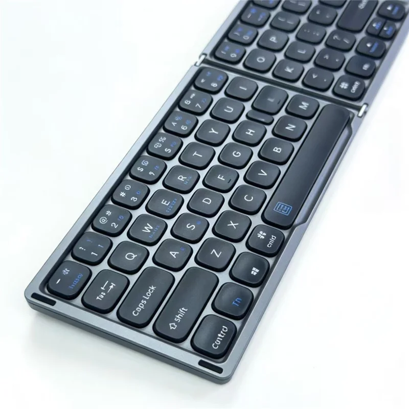 FK328T Foldable Wireless Bluetooth-compatible Keyboard 2 in 1 Numeric Keypad Touchpad for iOS Android Windows Mac - Grey