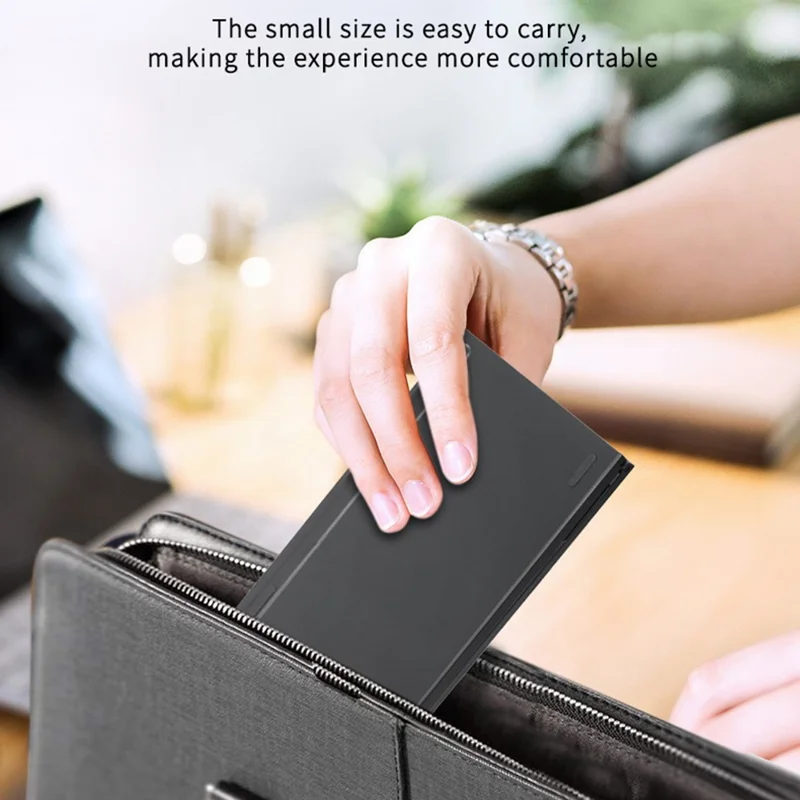 B028 Wireless Keyboard Bluetooth-compatible Foldable Keyboard for iPad Tablet Phone Laptop - Black