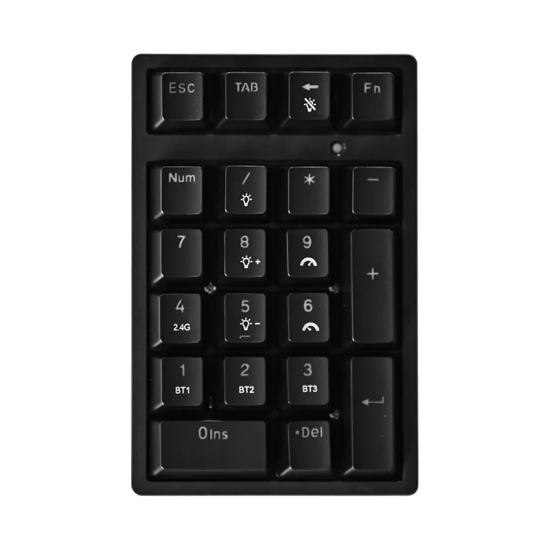 K18 21 клавиша RGB Механическая цифровая клавиатура Bluetooth-совместимая 3-режимная беспроводная клавиатура - Черная