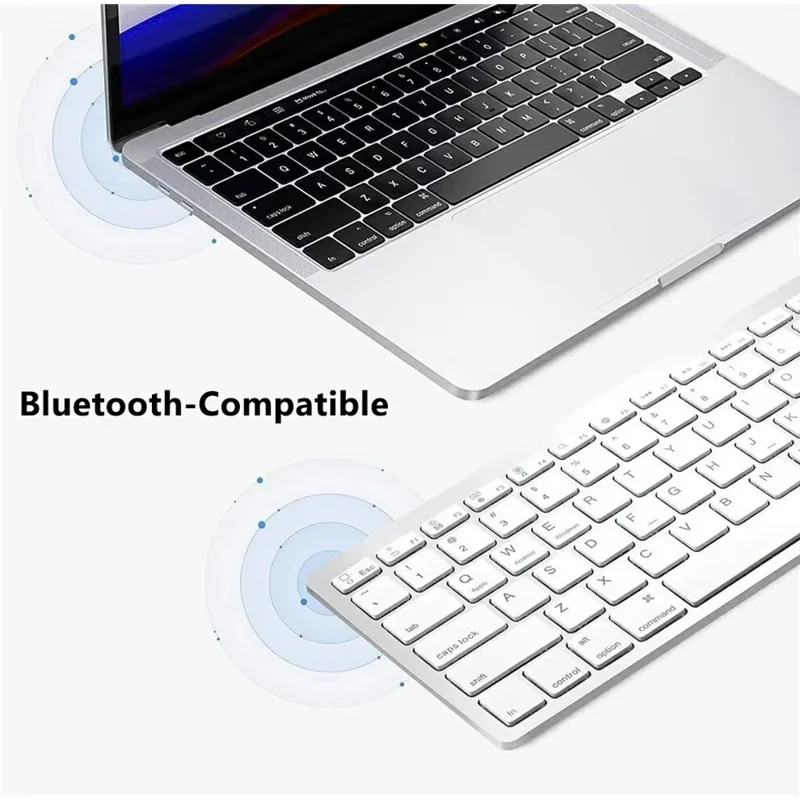 X5 78-Key Bluetooth-compatible Keyboard Ultra Thin Wireless Keyboard for Tablet PC, English Version - White