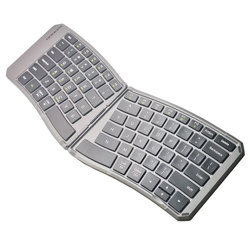 JOM223 V-Shape Ergonomic Foldable Keyboard Wireless 2.4G Dual Mode Bluetooth-compatible Keyboard for iPad Tablet Laptop
