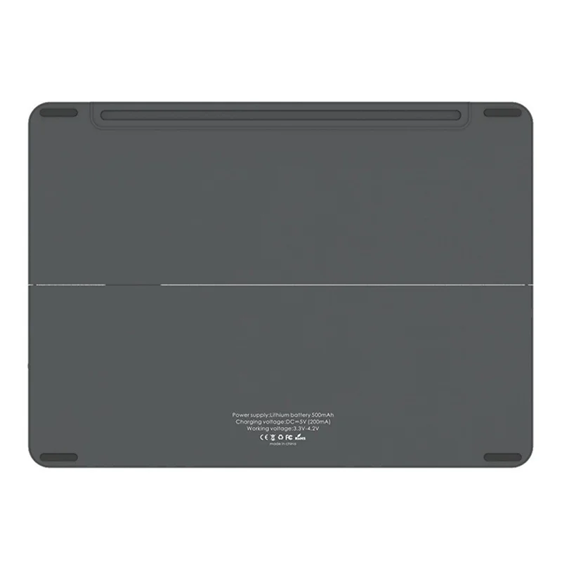 IBOX 11 Bluetooth-compatible Keyboard Foldable Leather Case Stand with Touchpad Wireless Keyboard for Tablet - Grey