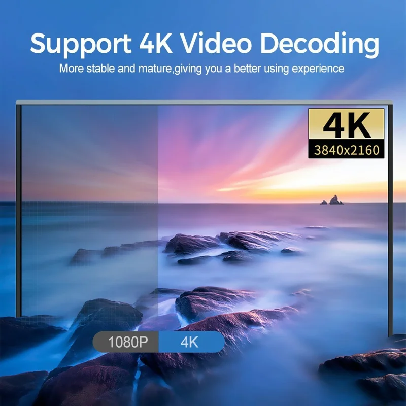 Z1 1+8GB Android 15.0 TV Box 4K Ultra HD WiFi 6 Double bande 2,4 G / 5 G Télécommande vocale Bluetooth - Noir
