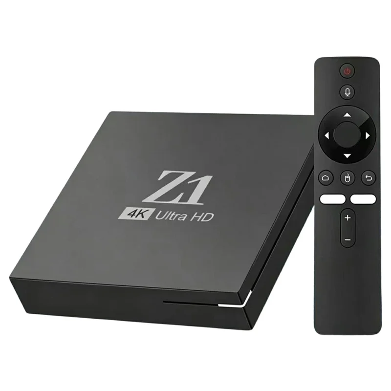 Z1 2+16GB Android 15.0 TV Box 4K Ultra HD WiFi 6 Dual Band 2.4G / 5G Bluetooth-compatible Voice Remote - Black
