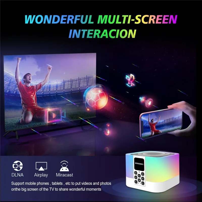 EMODERN Z1 MIX 2+16GB 8K TV Box Android 15.0 WiFi 6 2,4 GHz / 5 GHz Altoparlante Bluetooth 5.1 con Telecomando Vocale