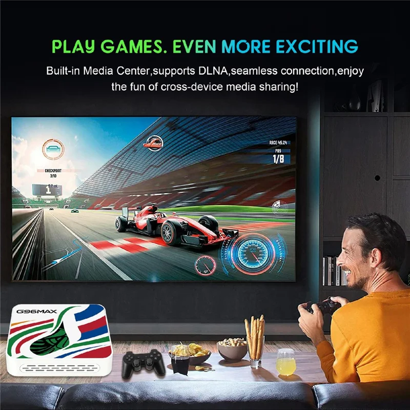 G96MAX Android 16 TV Box S905L 8K Media Player Dispositivo de Transmisión con Chromecast Integrado, 8+128GB - Enchufe de EE. UU.