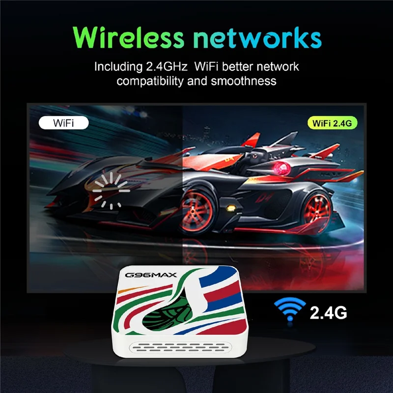 G96MAX Android 16 TV Box S905L 8K Media Player Dispositivo de Transmisión con Chromecast Integrado, 8+128GB - Enchufe de EE. UU.