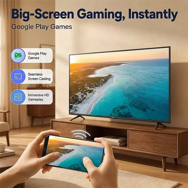 HAKO 2+16GB Android 14.0 TV Stick RK3518 Quad-Core 4K WiFi 6 Bluetooth-Compatible 5.4 with Remote - White