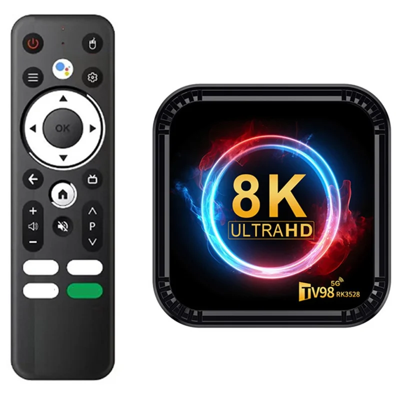 TV98 RK3528 4+32GB Android TV Box 2.4G / 5G WiFi6 Bluetooth-compatible 8K UHD Media Player - US Plug
